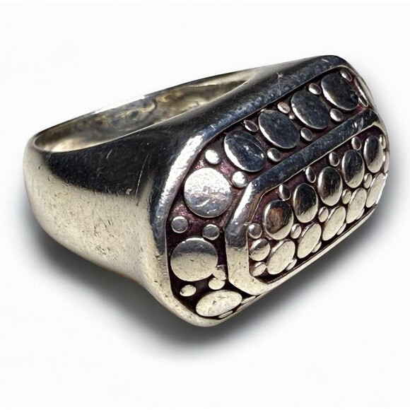 Vintage John Hardy Silver Ring Dot East West Sterling Size 5 1/4 - Picture 2 of 5